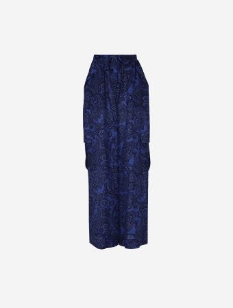 Zimmermann Blue Paisley Ottie Relaxed Pants