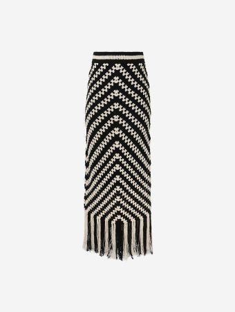 Zimmermann Chevron Halliday Hand Crochet Skirt