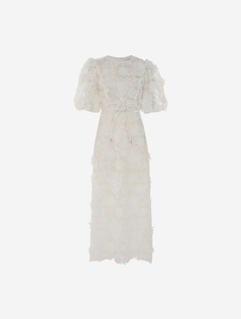 Zimmermann Ivory Halliday Lace Flower Maxi Dress