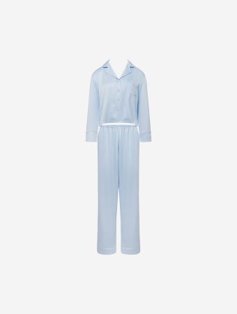 Bluebella Ice Water White Sara Luxury Satin Long Pajama Set