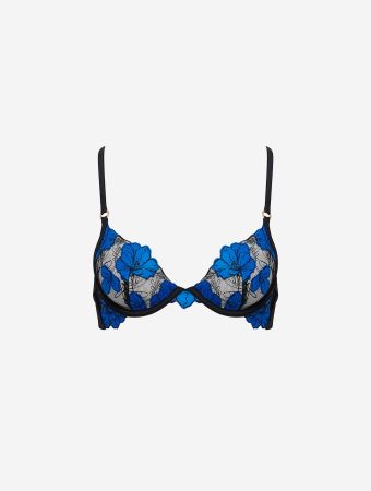 Bluebella Black Egyptian Blue Sorento Wired Bra