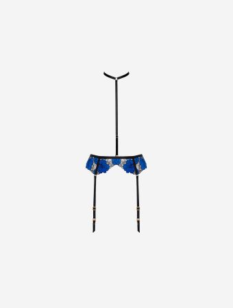 Bluebella Black Egyptian Blue Sorento Suspender Harness With Detachable Collar