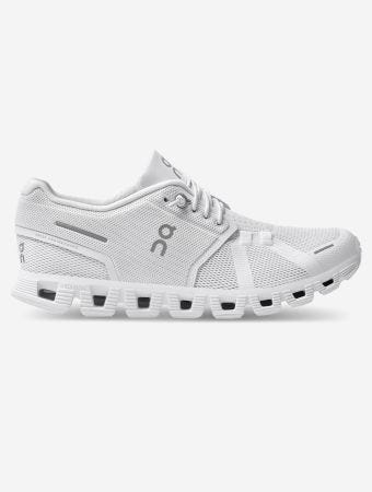 On Running Cloud 5 All White Running Shoes