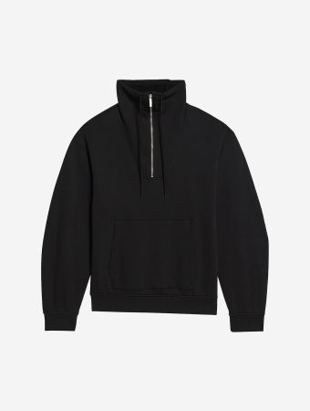 Helmut Lang Black Funnel Neck Polo