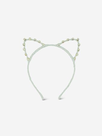 Milk X Soda White Jewel Cat Headband