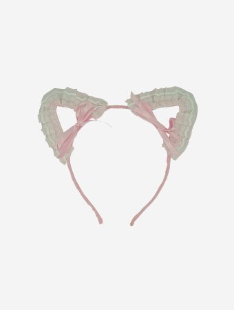 Milk X Soda Pink Lace Cat Headband
