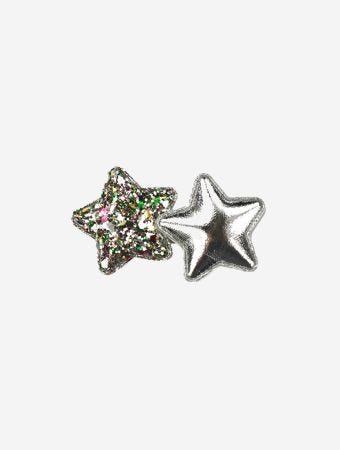 Milk X Soda Silver Double Stars Hair Clip