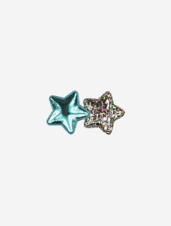 Milk X Soda Ice Blue Double Stars Hair Clip