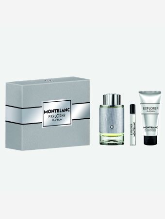 Mont Blanc Explorer Platinum Eau De Parfum 100ml + 7.5ml + Shower Gel 100ml