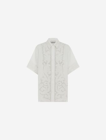 Alemais Ivory Pegasus Embroidered Shirt