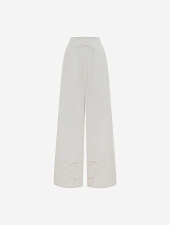 Alemais Ivory Pegasus Embroidered Pants