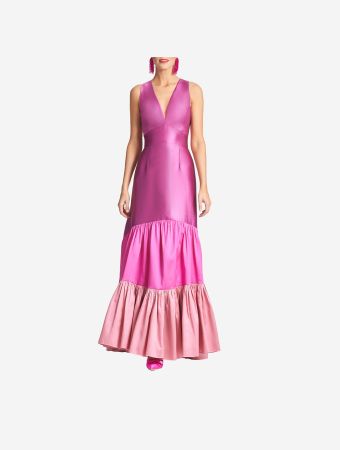 Sachin & Babi Fuchsia Multi Rori Maxi Gown