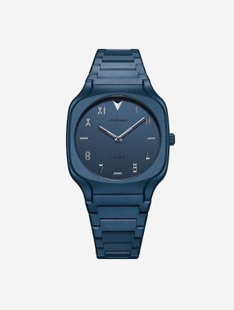D1 Milano California Blue Unisex Watch Square 37Mm