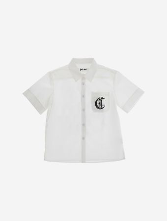 Just Cavalli Junior White Black Shirt