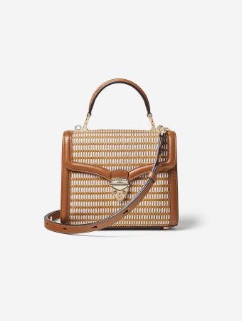 Aspinal Of London Mayfair Midi Basket Raffia Handbags