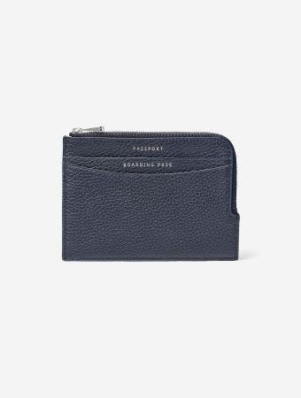 Aspinal Of London Zipped Travel Wallet Pebble