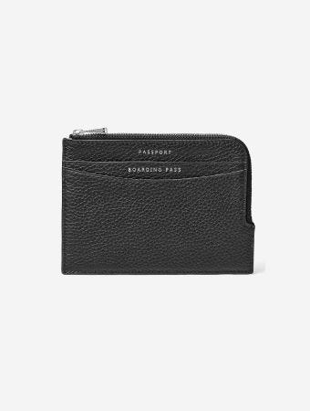 Aspinal Of London Zipped Travel Wallet Grain