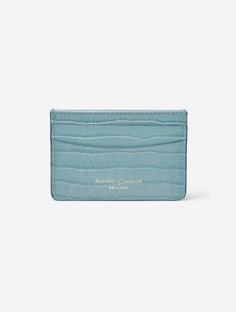 Aspinal Of London Small Croc Slim Credit Card Case