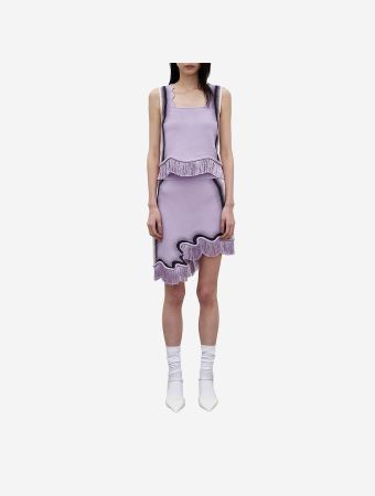 PH5 Lavender Audrey Wavy Border Mini Skirt With Fringe