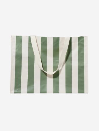 Sunnylife Olive Stripe Carryall Beach Bag