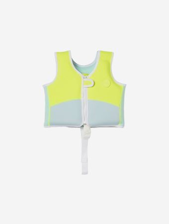Sunnylife Aqua Neon Yellow Swim Vest
