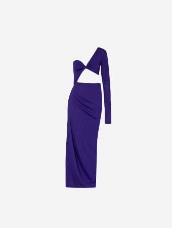 Baobab Ultra Violet One Shoulder Maxi Dress