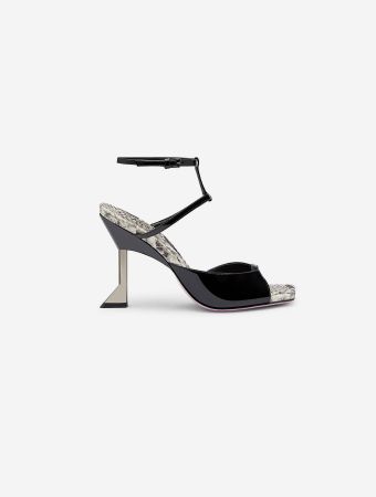 Benedetta Boroli Black Patent Luce Sandals