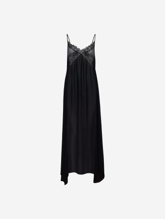 Layalina Black Assiyah Long Muslin Nightdress