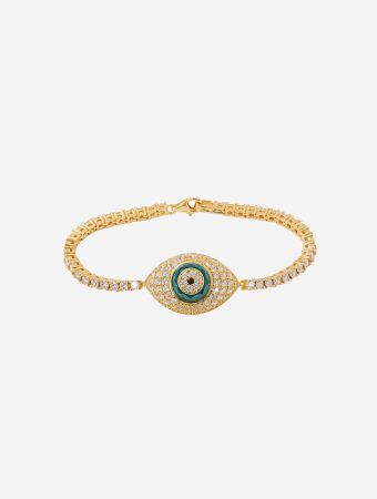 Lara Heems Silver Eye Evil Eye Bracelet