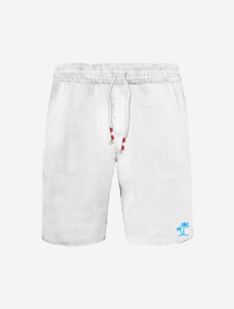 MC2 Saint Barth Palm 01N White Shorts