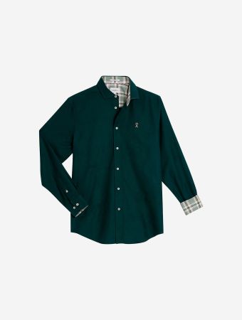 Vicomte A Vert Sapin Ciriac2 Brushed Twill Shirt