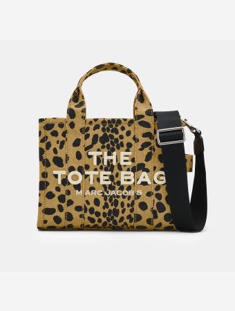 Marc Jacobs Black Multi Cheetah Canvas Tote Bag