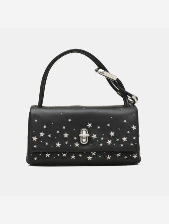Marc Jacobs Black Star Studded Leather Dual Bag