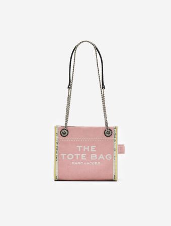 Marc Jacobs Ribbon Pink Denim Chain Tote Bag