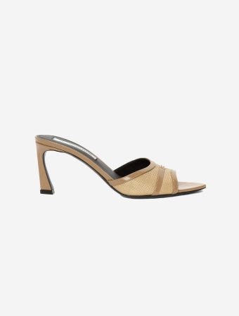 Victoria Beckham Light Beige Mid Heel Mules