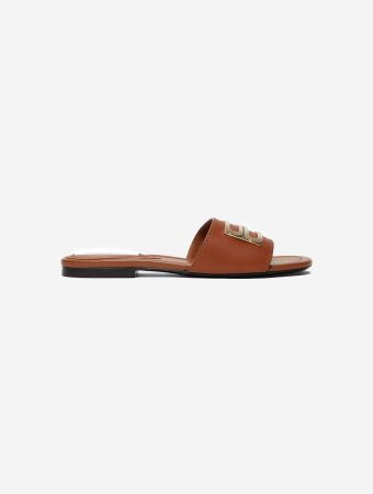 Victoria Beckham Light Pastel Brown Flat Slides