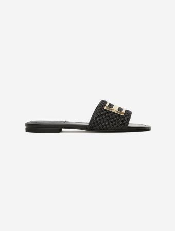 Victoria Beckham Black Flat Slides