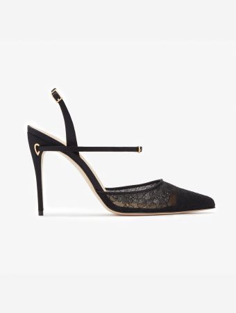 Jennifer Chamandi Vittorio 105 Black Heels