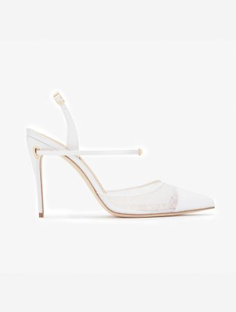 Jennifer Chamandi Vittorio 105 White Heels