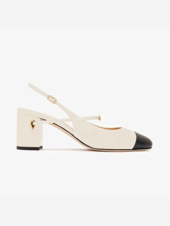 Jennifer Chamandi Mattia White-Black Heels