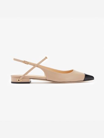 Jennifer Chamandi Edoardo Sand-Black Flats
