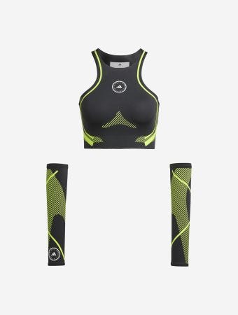 Adidas By Stella Mccartney Black-Sesosl Running Crop Top
