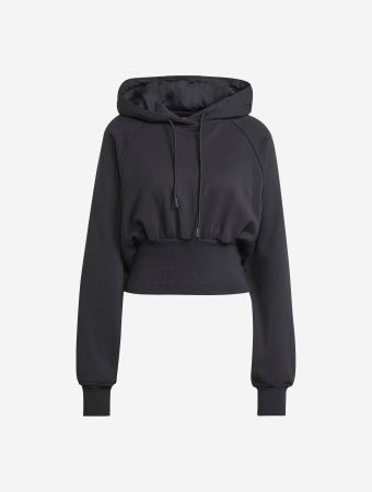 Adidas By Stella Mccartney Black Cropped Hoodie