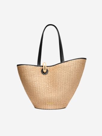 Jacquemus Natural Black Le Bambola Tote Bag