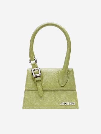 Jacquemus Green Le Chiquito Moyen Boucle Top Handle Bag