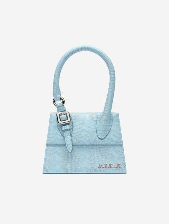 Jacquemus Light Blue Le Chiquito Moyen Boucle Top Handle Bag