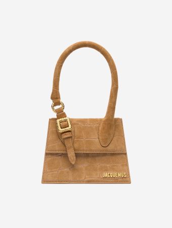 Jacquemus Camel Le Chiquito Moyen Boucle Top Handle Bag
