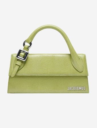 Jacquemus Green Le Chiquito Long Boucle Top Handle Bag