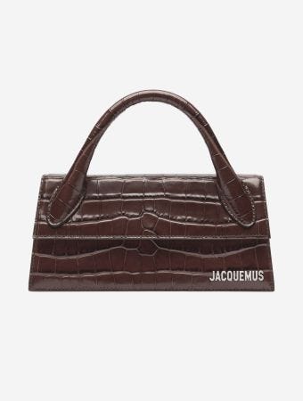 Jacquemus Dark Brown Le Chiquito Long Top Handle Bag