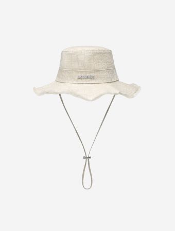 Jacquemus Croco Beige Le Bob Artichaut Headwear